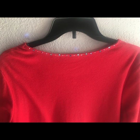 🎄Quacker Factory Red CHRISTMAS Dove (Small)Top🎄 - Picture 8 of 8
